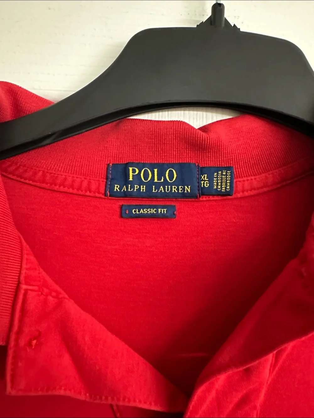 Polo by Ralph Lauren Men’s Bright Red Short-Sleeve Polo with Navy Pony